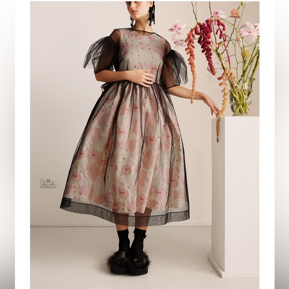 Simone Rocha for H&M Black Tulle Apron Dress Size XS NWT - Picture 2 of 16